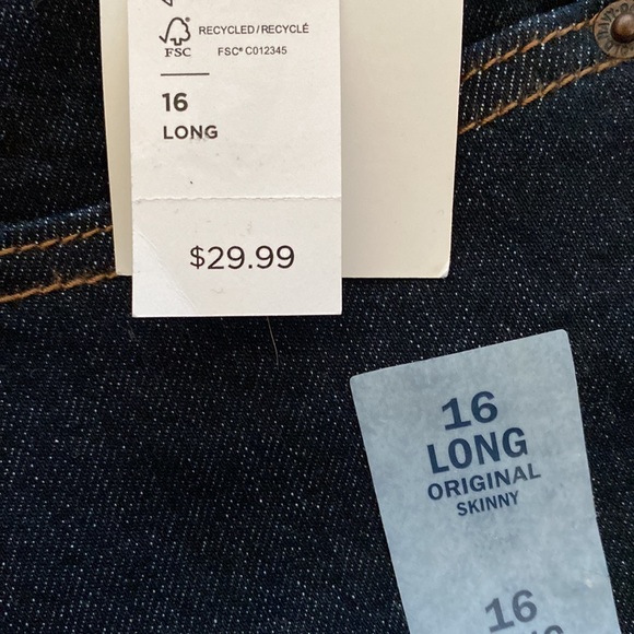 NWT Women’s Old Navy Blue Jeans size 16 Long - Picture 5 of 5